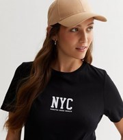 New Look Black Crew Neck NYC Logo T-Shirt